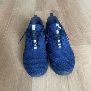 Size 10- Nike Roshe NM Flyknit Blue Black White